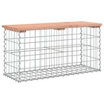 Garden Bench Gabion Design 83x31.5x42 cm Solid Wood Douglas