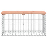 Garden Bench Gabion Design 83x31.5x42 cm Solid Wood Douglas - Side View
