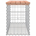 Garden Bench Gabion Design 83x31.5x42 cm Solid Wood Douglas