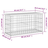 Garden Bench Gabion Design 83x31.5x42 cm Solid Wood Douglas