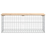 Garden Bench Gabion Design 103x31.5x42 cm Solid Wood Pine - Side View