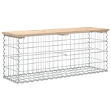 Garden Bench Gabion Design 103x31.5x42 cm Solid Wood Pine - 45-Degree Angle