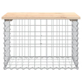 Garden Bench Gabion Design 63x44x42 cm Solid Wood Pine - Side View