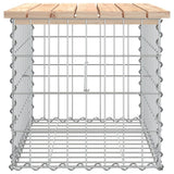 Garden Bench Gabion Design 63x44x42 cm Solid Wood Pine - Top-Down View