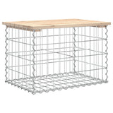 Garden Bench Gabion Design 63x44x42 cm Solid Wood Pine