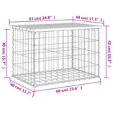 Garden Bench Gabion Design 63x44x42 cm Solid Wood Pine
