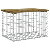 Garden Bench Gabion Design 63x44x42 cm Impregnated Wood Pine - Front View