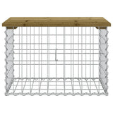 Garden Bench Gabion Design 63x44x42 cm Impregnated Wood Pine