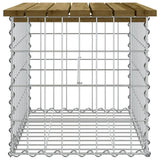 Garden Bench Gabion Design 63x44x42 cm Impregnated Wood Pine - Top-Down View