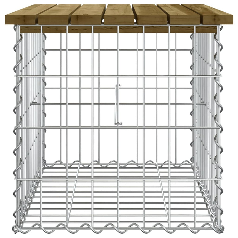 Garden Bench Gabion Design 63x44x42 cm Impregnated Wood Pine