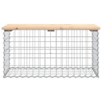 Garden Bench Gabion Design 83x44x42 cm Solid Wood Pine