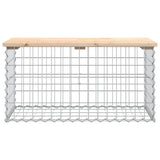 Garden Bench Gabion Design 83x44x42 cm Solid Wood Pine - Side View