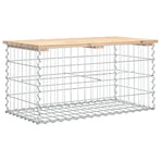 Garden Bench Gabion Design 83x44x42 cm Solid Wood Pine