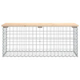 Garden Bench Gabion Design 103x44x42 cm Solid Wood Pine - Side View