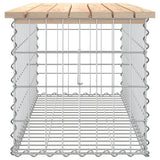 Garden Bench Gabion Design 103x44x42 cm Solid Wood Pine - Top-Down View
