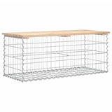 Garden Bench Gabion Design 103x44x42 cm Solid Wood Pine - 45-Degree Angle