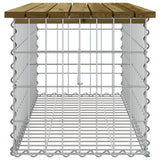 Garden Bench Gabion Design 103x44x42 cm Impregnated Wood Pine - Top-Down View