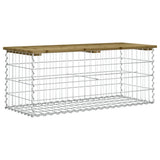 Garden Bench Gabion Design 103x44x42 cm Impregnated Wood Pine - 45-Degree Angle