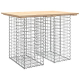 Garden Table Gabion Design 100x70x72 cm Solid Wood Pine - Front View