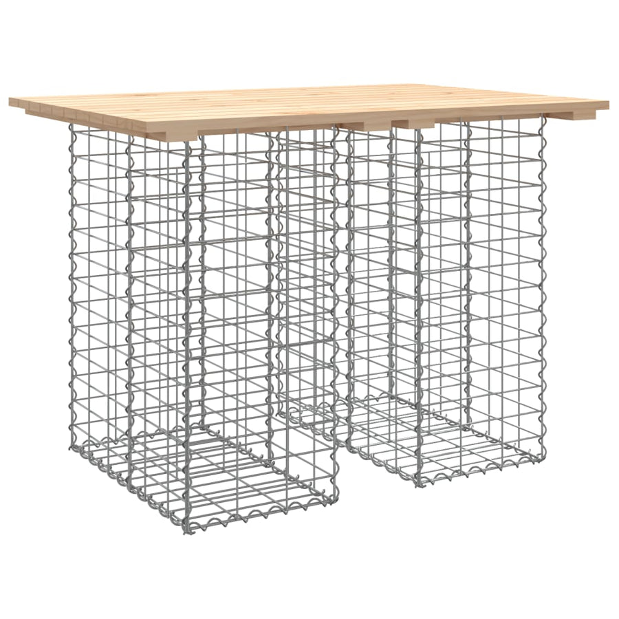 Garden Table Gabion Design 100x70x72 cm Solid Wood Pine