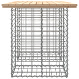 Garden Table Gabion Design 100x70x72 cm Solid Wood Pine - Top-Down View