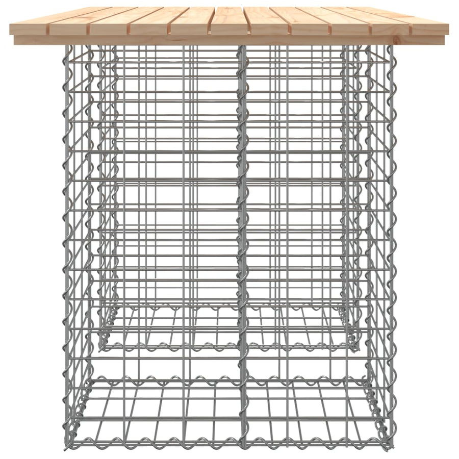 Garden Table Gabion Design 100x70x72 cm Solid Wood Pine