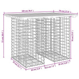 Garden Table Gabion Design 100x70x72 cm Solid Wood Pine
