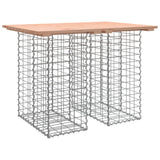 Garden Table Gabion Design 100x70x72 cm Solid Wood Douglas - Front View