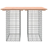 Garden Table Gabion Design 100x70x72 cm Solid Wood Douglas - Side View