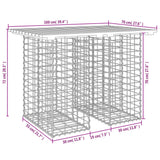 Garden Table Gabion Design 100x70x72 cm Solid Wood Douglas
