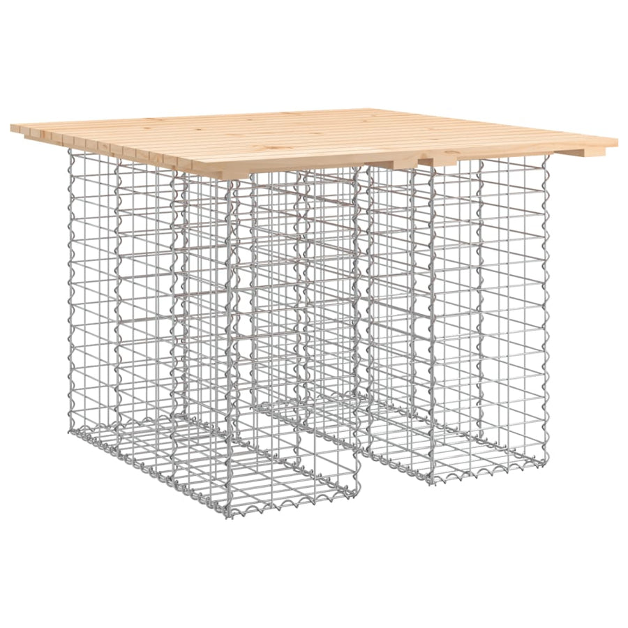 Garden Table Gabion Design 100x102x72 cm Solid Wood Pine