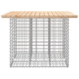 Garden Table Gabion Design 100x102x72 cm Solid Wood Pine - Top-Down View