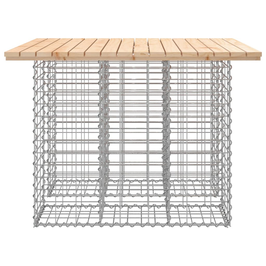 Garden Table Gabion Design 100x102x72 cm Solid Wood Pine