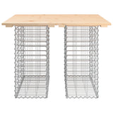 Garden Table Gabion Design 100x102x72 cm Solid Wood Pine - 45-Degree Angle