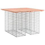Garden Table Gabion Design 100x102x72 cm Solid Wood Douglas - Front View