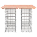 Garden Table Gabion Design 100x102x72 cm Solid Wood Douglas - Side View
