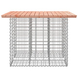 Garden Table Gabion Design 100x102x72 cm Solid Wood Douglas - Top-Down View