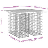 Garden Table Gabion Design 100x102x72 cm Solid Wood Douglas - Low Angle