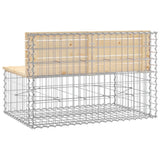 Garden Bench Gabion Design 103x70x65 cm Solid Wood Pine - 45-Degree Angle