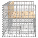 Garden Bench Gabion Design 143x71x65.5 cm Solid Wood Pine - Top-Down View