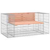 Garden Bench Gabion Design 143x71x65.5 cm Solid Wood Douglas - Front View