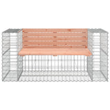 Garden Bench Gabion Design 143x71x65.5 cm Solid Wood Douglas - Side View