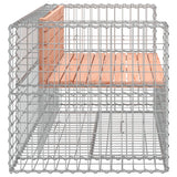 Garden Bench Gabion Design 143x71x65.5 cm Solid Wood Douglas - Top-Down View
