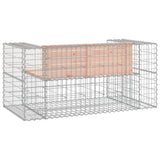 Garden Bench Gabion Design 143x71x65.5 cm Solid Wood Douglas - 45-Degree Angle