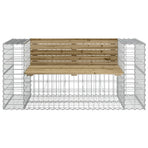 Garden Bench Gabion Design 143x71x65.5 cm Impregnated Wood Pine