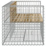 Garden Bench Gabion Design 143x71x65.5 cm Impregnated Wood Pine - Top-Down View