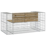Garden Bench Gabion Design 143x71x65.5 cm Impregnated Wood Pine - 45-Degree Angle