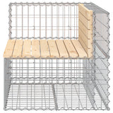 Garden Bench Gabion Design 92x71x65.5 cm Solid Wood Pine - Top-Down View