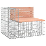 Garden Bench Gabion Design 92x71x65.5 cm Solid Wood Douglas - Front View