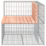 Garden Bench Gabion Design 92x71x65.5 cm Solid Wood Douglas - Top-Down View